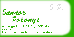 sandor polonyi business card